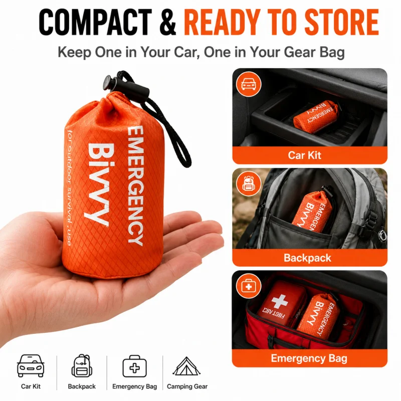 Bivy Bag Emergency - Acil Durum Uyku Tulumu, PE Alüminyum