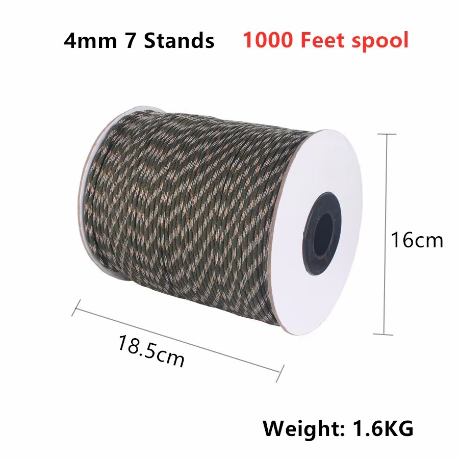 CAMPINGSKY 550 Paracord 4mm 10 - Para Cord 1000Ft incelemesi ve fiyatı